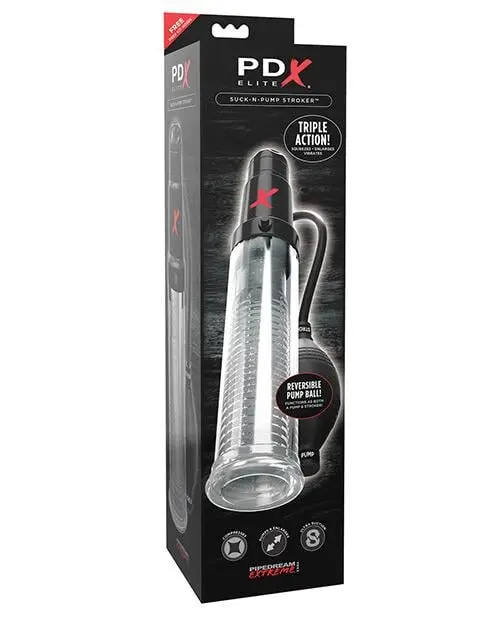 PDX Elite Suck N Pump Stroker Masturbateur à Aspiration